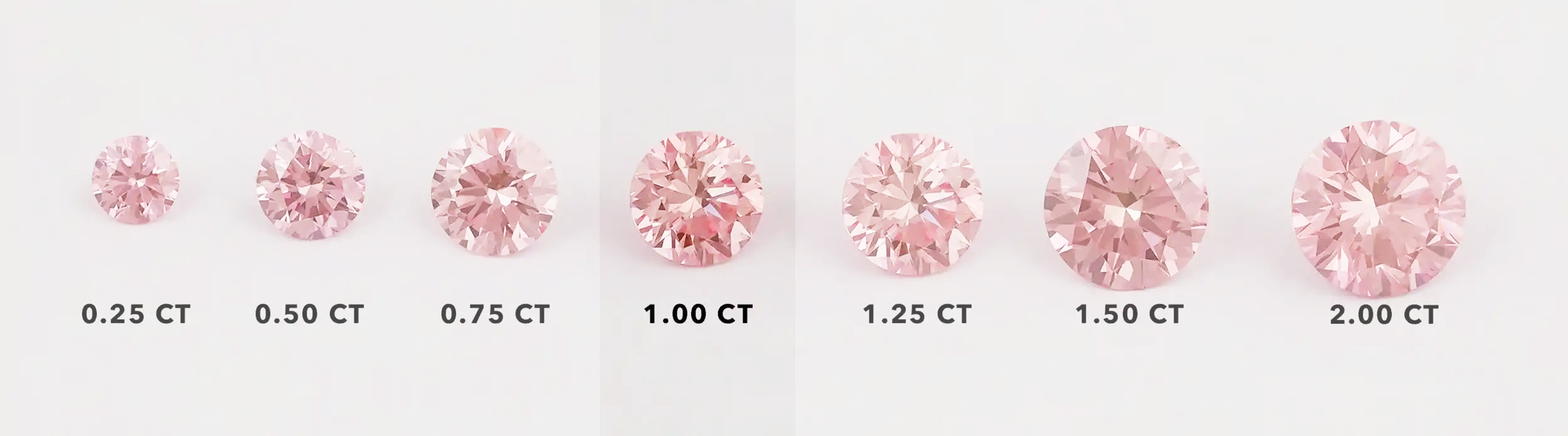 랩그로운 다이아몬드 1캐럿 팬시 비비드 핑크 컬러--3