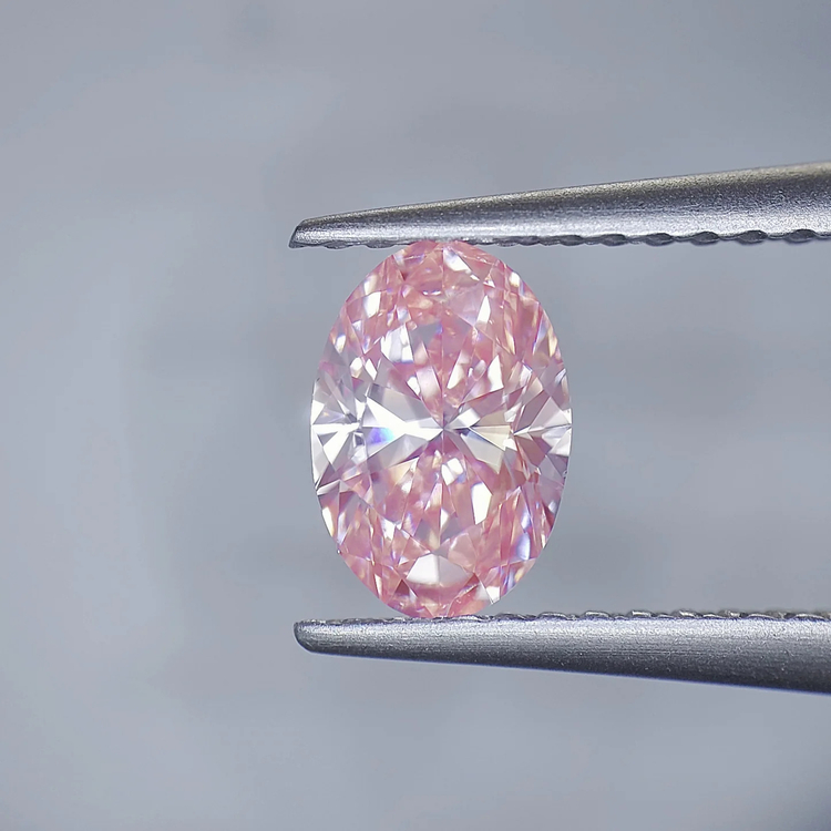 랩그로운 다이아몬드 1캐럿 팬시 비비드 핑크 컬러--2