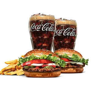 버거킹와퍼주니어+불고기와퍼주니어+코카콜라(R)2잔+감자