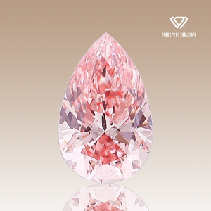 랩그로운 다이아몬드 1캐럿 물방울 비비드 핑크 컬러
