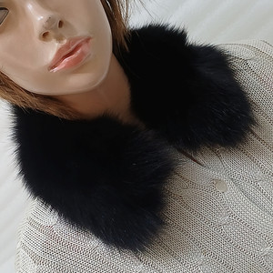 버버리 천연 폭스 퍼 카라 블랙 거의새것 사랑봉봉