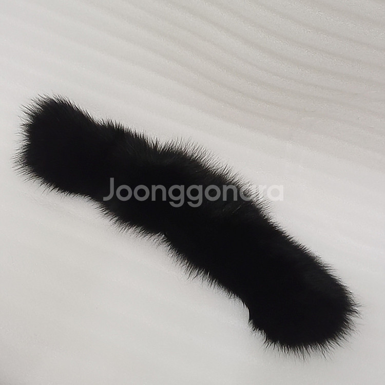 버버리 천연 폭스 퍼 카라 블랙 거의새것 사랑봉봉--2