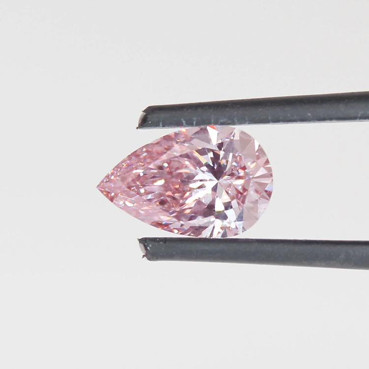 랩그로운 다이아몬드 1.5캐럿 물방울 비비드 핑크 컬러--2