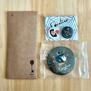 3종세트)코렐라인 TTT+캔뱃지+손거울 미개봉최신애니메이션영화특전굿즈삼티