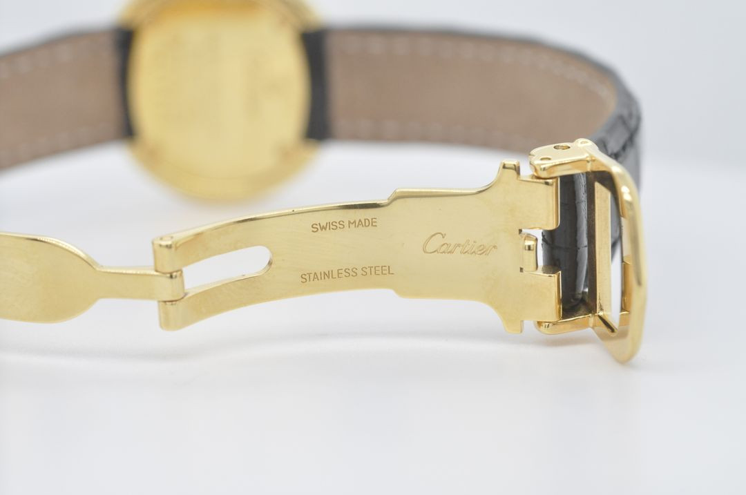 까르띠에 트리니티 금장 트리오 다이얼 여성 손목시계--7