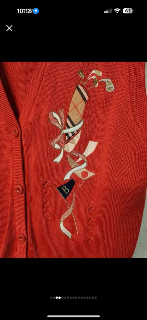 정품 버버리 골프 니트 베스트 정가100만원대--1