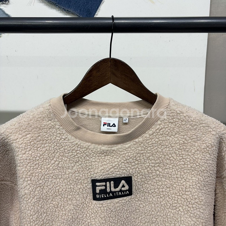 (90) 필라 캐주얼 양털 뽀글이 후리스 맨투맨 긴팔 티--1