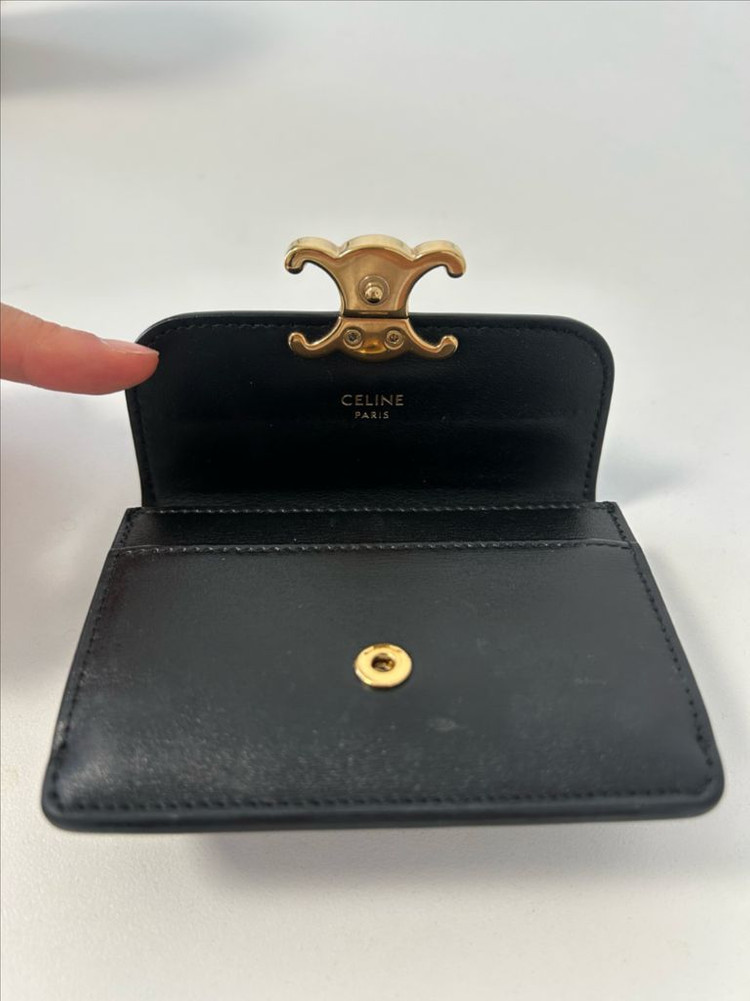 셀린느 트리옹프 플랩 카드지갑 정품--1