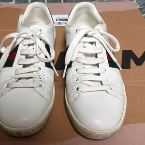 구찌 에이스 벌꿀 자수 스니커즈 화이트 36 (230)