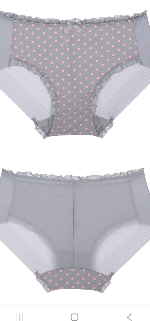 2장*그레이 토트무늬 노라인팬티 90S 이미지