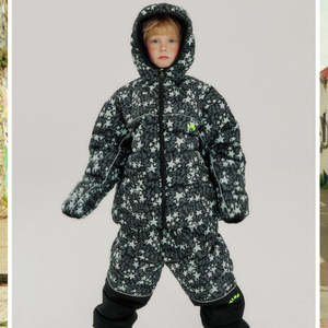 히로 스노우 스타 퀼팅 재킷 [블랙 140]