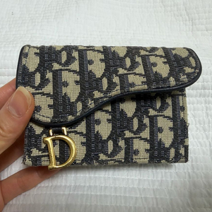 단품) 디올 오블리크 새들 지갑