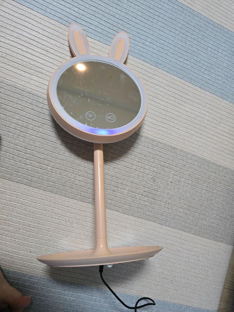 토끼 무드등 화장 거울(충전식)--1