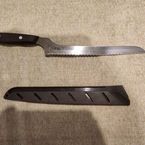 [시모무라] 핸들업 빵칼 / 브라운