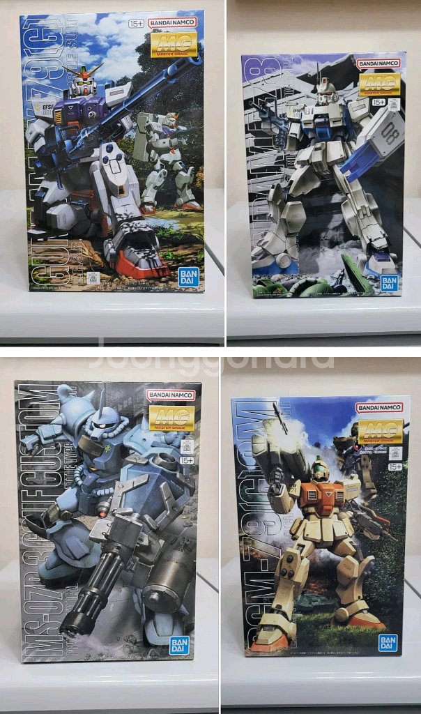 반다이 건담 MG 샤아전용, EX-S 건담,해산물 건프--1