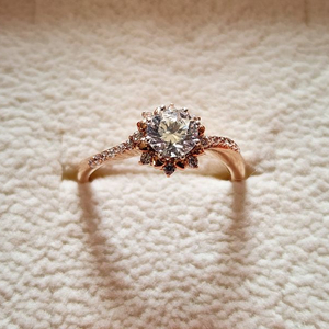 시그니트 14K 플라워 반지 11.5호