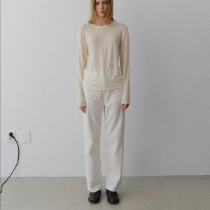 (새상품) 레터 데미지 데님 오프화이트