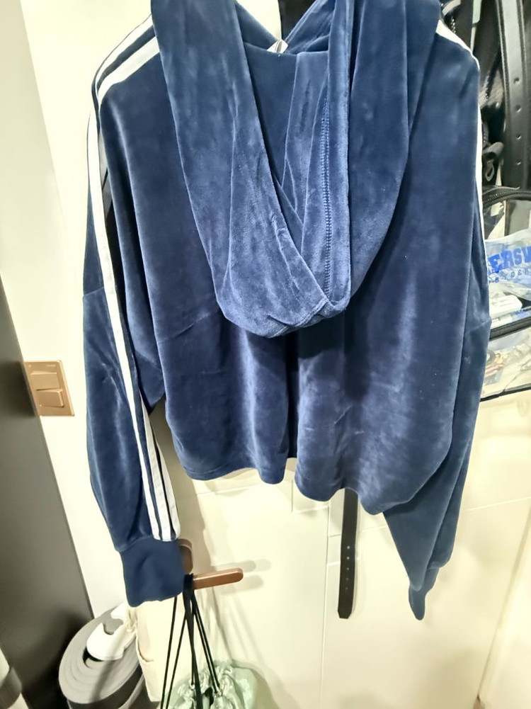 아디다스 벨벳 크롭 후드 L같은 XS--2