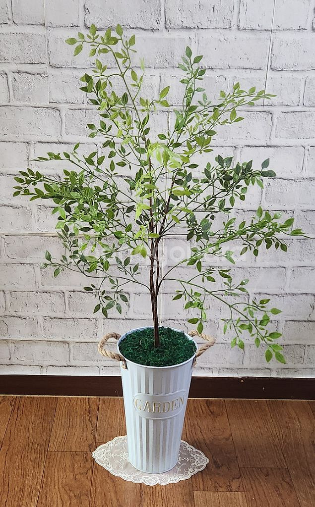 새상품)풍성한 화초조화 나무 대형철제화분 인테리어소품--0