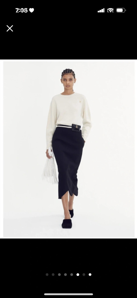 렉토 Recto 시그니처 라운드 니트 (핑크/아이보리)--3