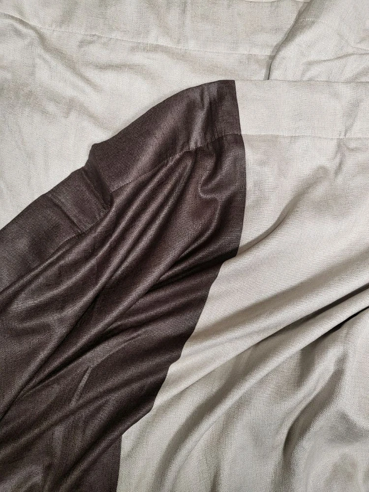 암막커튼 투톤 이중겹 커텐 인테리어 이미지