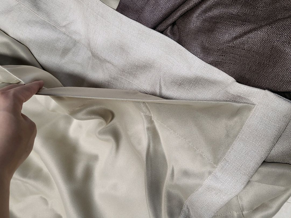 암막커튼 투톤 이중겹 커텐 인테리어 이미지