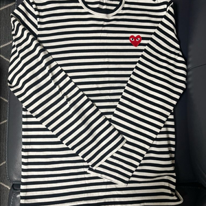 꼼데가르송 플레이 스트라이프 티셔츠