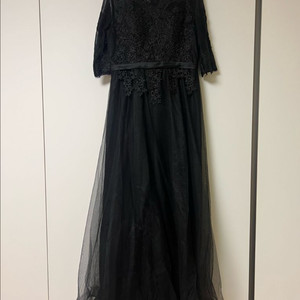 셀프웨딩 연주회 블랙 롱 드레스