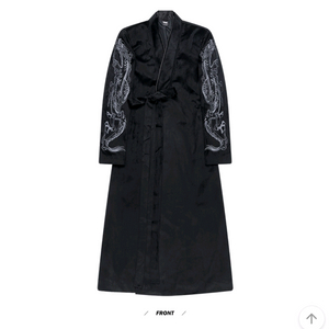 TM3 슬림핏 벨벳 두루마기(코트) 은룡자수 S사이즈