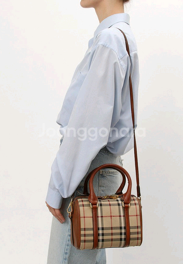 버버리 스몰 토트백 볼링백 크로스백--9
