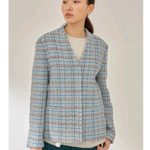 리플레인 민트 울 트위드 자켓