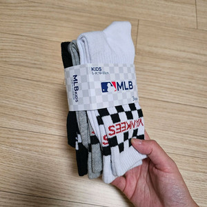 MLB 키즈 아동양말 S-M 3켤레