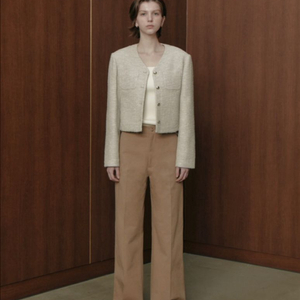 게드 코튼 팬츠 브라운 s