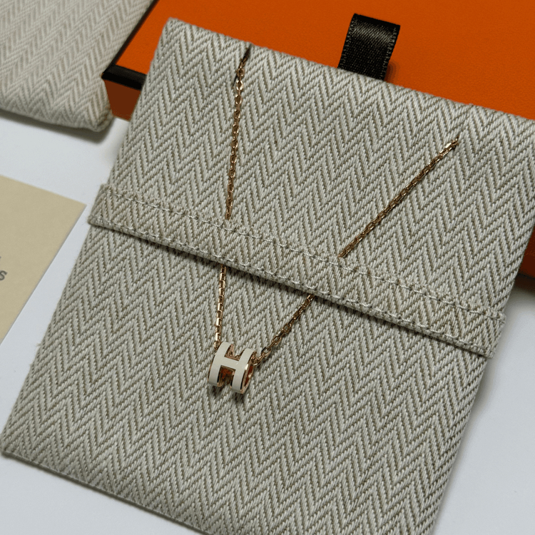 에르메스 미니 팝아슈 블랑,마론글라셰 H펜던트 목걸이 새제품 팝니다.--5