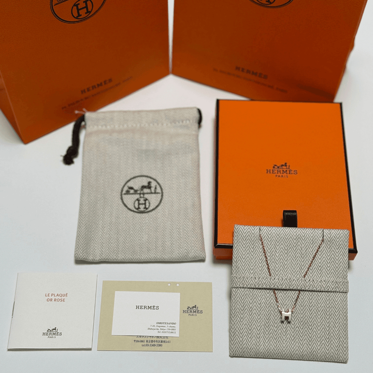 에르메스 미니 팝아슈 블랑,마론글라셰 H펜던트 목걸이 새제품 팝니다.--4