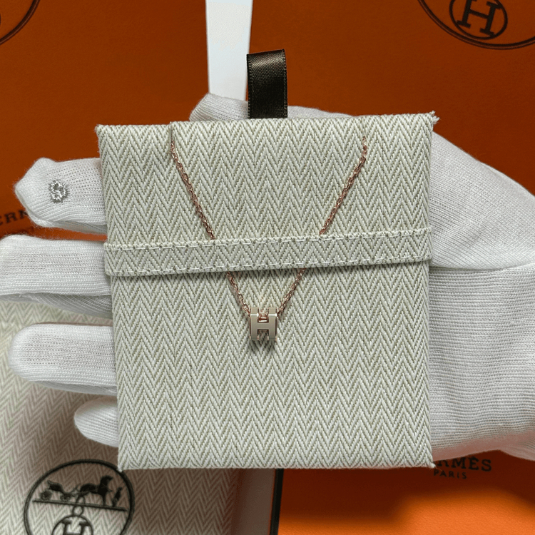 에르메스 미니 팝아슈 블랑,마론글라셰 H펜던트 목걸이 새제품 팝니다.--8