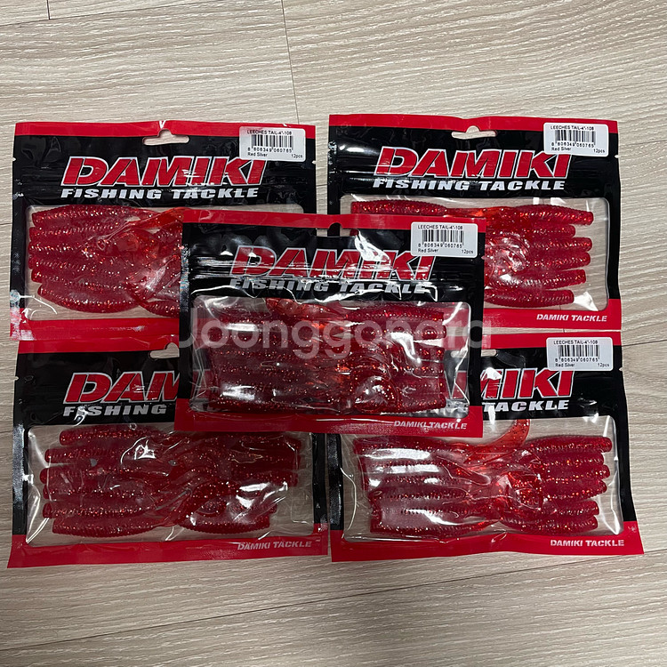 미사용 다미끼 리치테일 4인치 9봉 일괄판매 배스 광어 우럭--0