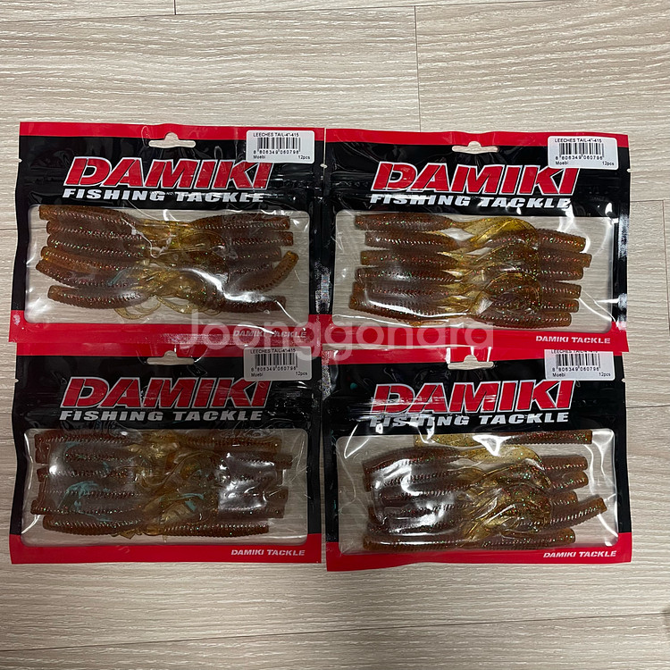 미사용 다미끼 리치테일 4인치 9봉 일괄판매 배스 광어 우럭--1