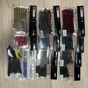 미사용 보레아스 간크래프트 스트레이트웜 11봉 일괄판매 배스