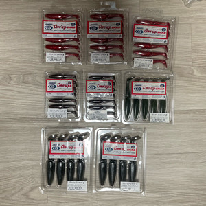 미사용 사와무라 원 업 쉐드 웜 일괄 판매 배스 우럭 광어