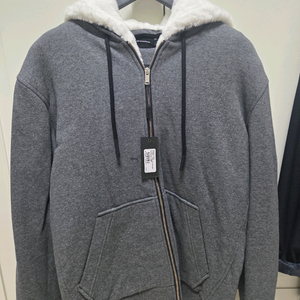 무스너클 / 버니 후드 집업 차콜 / L사이즈 (새상품)