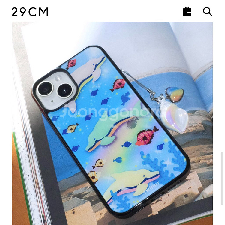 [TWS 신유 케이스] twiner 트위너 돌고래 아이폰12미니 폰케이스--0