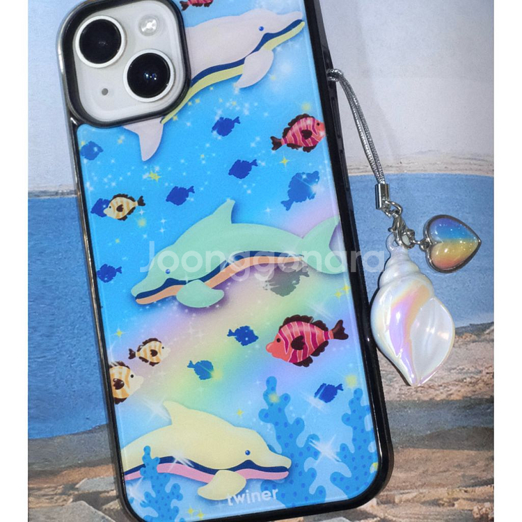 [TWS 신유 케이스] twiner 트위너 돌고래 아이폰12미니 폰케이스--1