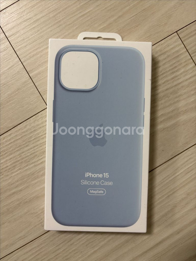아이폰15 애플 정품 실리콘 케이스 맥세이프 라이트블루--0