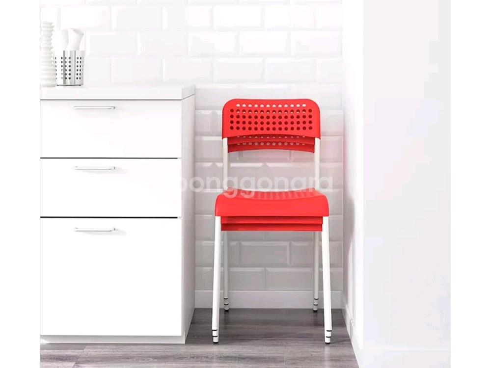 테이블의자 이케아 의자 컬러의자 식탁 테이블의자 야외테라스 의자 4종세트--2