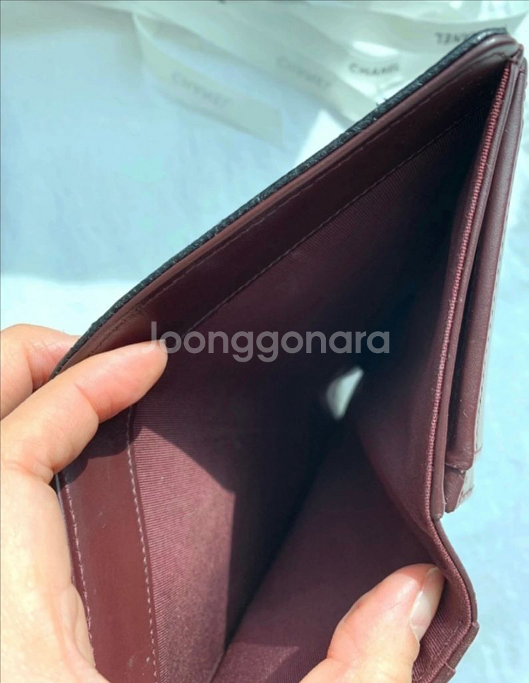 샤넬 캐비어 장지갑--5