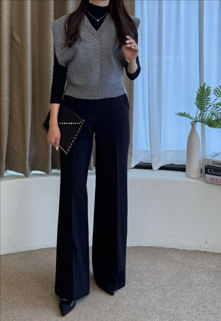 세련된 울 니트 베스트--3