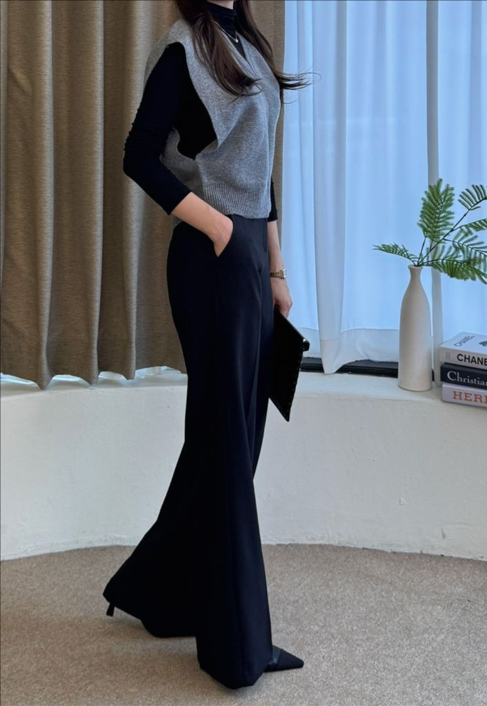 세련된 울 니트 베스트--4