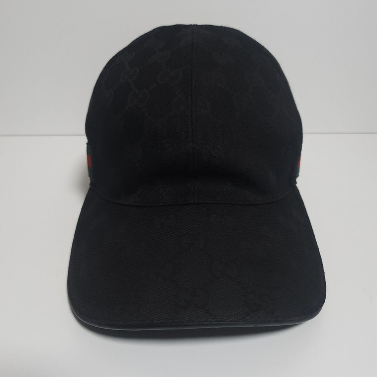 [M] 구찌 블랙 GG 모노그램 볼캡 모자 200035 이미지
