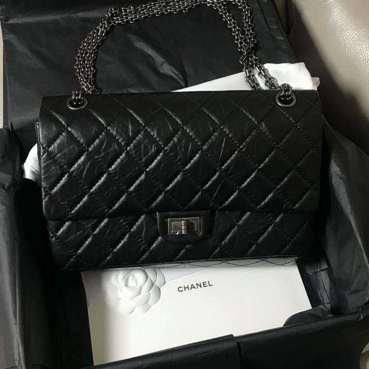 샤넬 2.55 빈티지 라지 은장--1